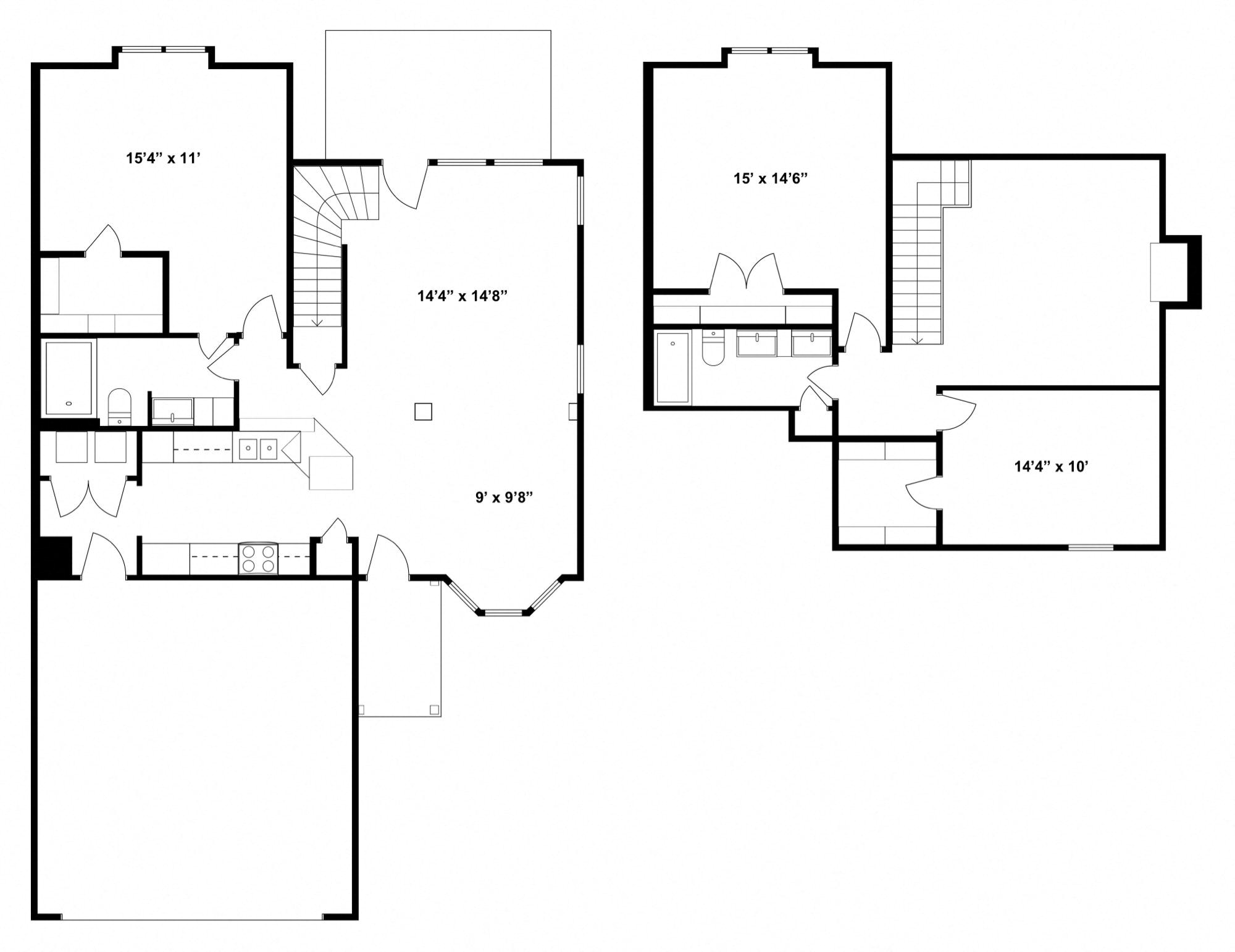 1 1/2 story Floor Plan